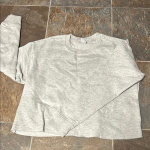 Gray Cropped Sweatshirt
